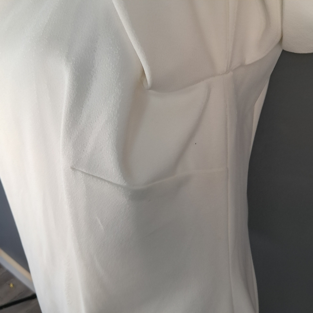 Calvin Klein Women's Sheath Dress White And Black 1/2 Sleeve Size 10 NWT - Picture 6 of 11